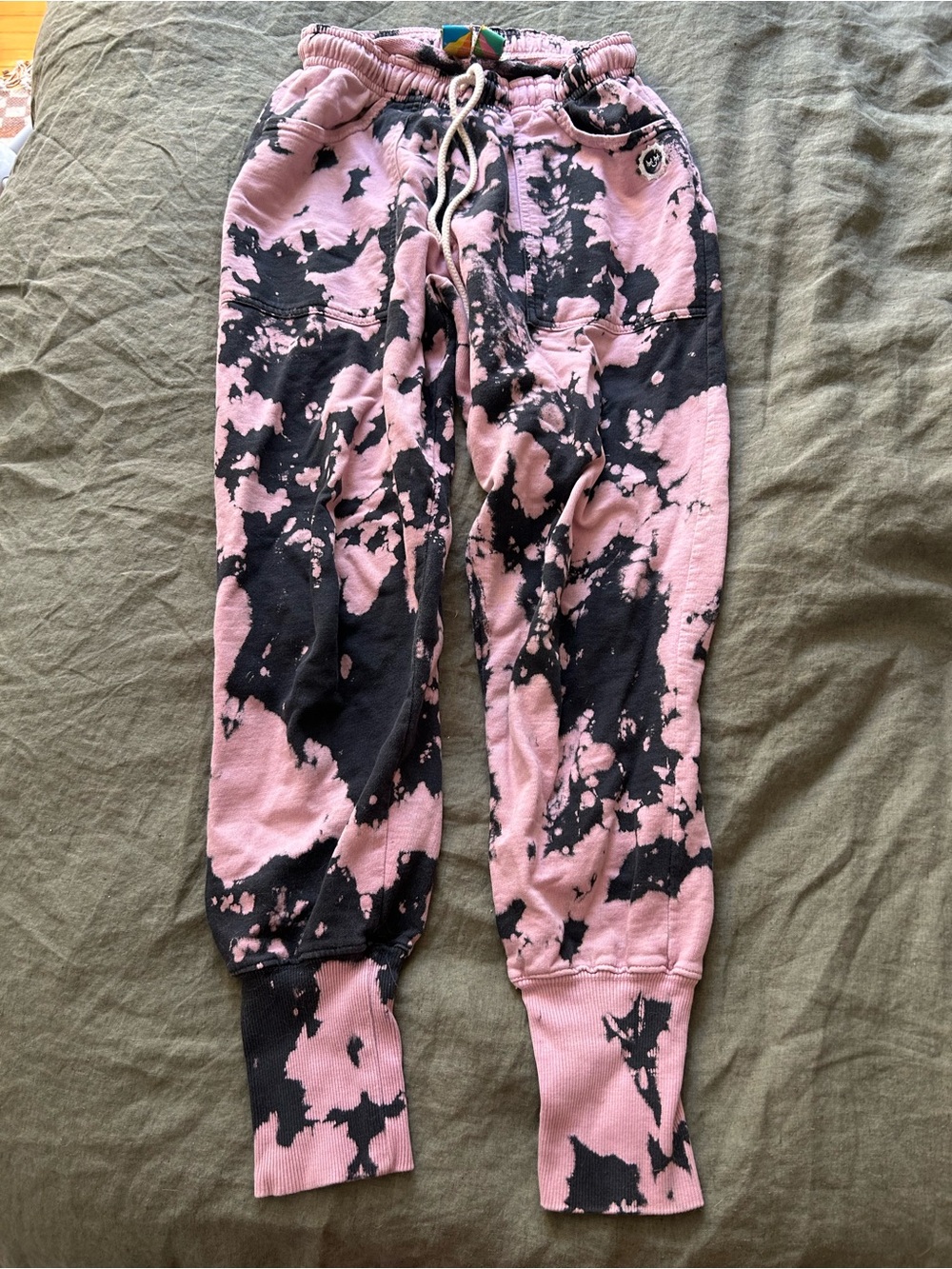 Big Bud Press Pink & Black Tie-Dye Jogger Sweatpants